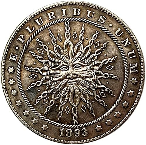 1893 Лутане Монета Корен На Слънцето Любима Сребърно Покритие Монета Възпоменателна Монета Биткоин Виртуална Монета Украса Са Подбрани