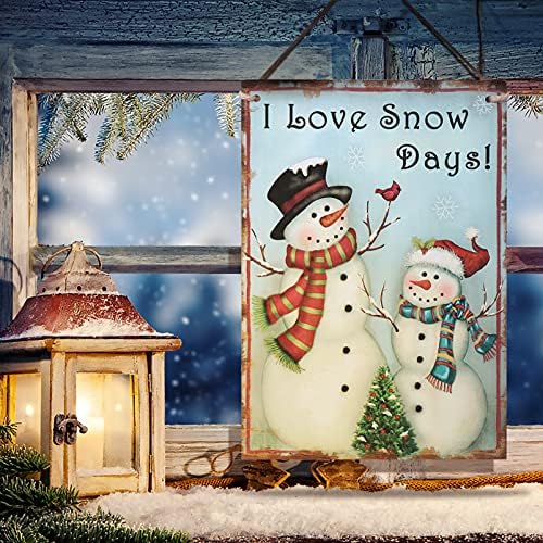 ABOOFAN Коледен Дървен Знак на Снежен човек, с монтиран на стената Топло Знак Изисквания за Врати и Стени, Камина В стаята На Открито