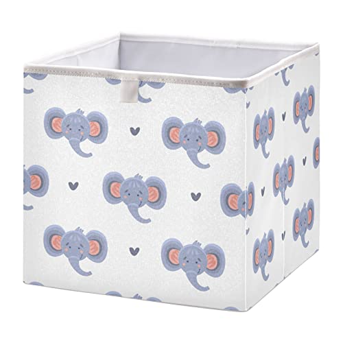 Кутия за съхранение на кубчета със Слон, Сгъваеми Кубчета за съхранение, Водоустойчив кош за играчки, Органайзер за кубчета, Кутии