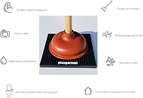 Плунжерный мат Good Навик - Подложка за изсушаване на въздуха, тоалетка буталото - Улавя капки - Задържа микроби и бактерии - Отвежда