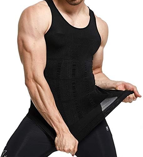 Бельо N/A Body Men хапче за отслабване Body Shaper Vest (Черен) (Цвят: черен)