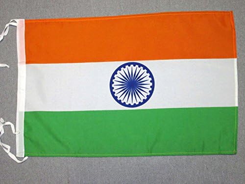 Флаг на Азербайджан, Знаме на Индия, Кабели 18 x 12 - Малки индийски знамена 30 x 45 см - Банер 18x12 инча