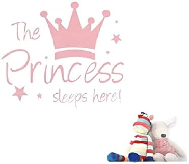 МАСКАРЕ Короната Звезда Стикер На Стената Принц Спи Тук Стикер за Монтиране на Стена Арт Декор за Детска Спалня Детска Преносимо